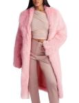 Flygo Women's Fluffy Faux Fur Winter Coat