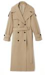 Womens Oversized Double Breasted Trench Coat