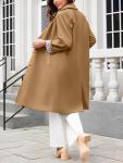 Womens Oversized Long Trench Coat Fashion Outerwear