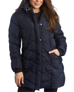 Steve Madden Women's Navy Long Puffer Coat