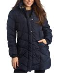 Steve Madden Women's Navy Long Puffer Coat