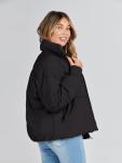 MEROKEETY Women's Black Long Sleeve Puffer Jacket