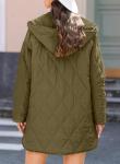 EVALESS Stylish Green Hooded Winter Jacket for Women