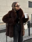 Flygo Women's Fluffy Faux Fur Winter Coat