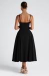 Elegant Black A-Line Midi Dress for Weddings