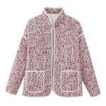 Omoone Women's Floral Cropped Puffer Jacket