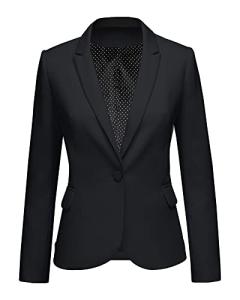 Casual Black Blazer Jacket for Women