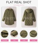 EVALESS Stylish Green Hooded Winter Jacket for Women
