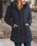 Steve Madden Women's Navy Long Puffer Coat