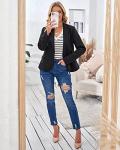 Casual Black Blazer Jacket for Women