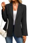 Lightweight Black Blazer with Pockets for Women