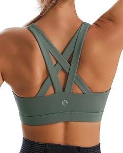 Criss-Cross Back Padded Sports Bra for Women