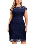 Miusol Plus Size Lace Evening Prom Dress