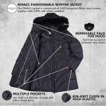 BINACL Women's Winter Puffer Jacket with Fur Hood