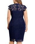 Miusol Plus Size Lace Evening Prom Dress