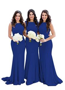 Royal Blue Plus Size Mermaid Bridesmaid Dress