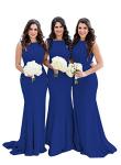 Royal Blue Plus Size Mermaid Bridesmaid Dress