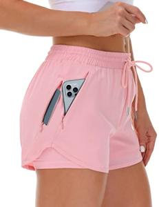 Mancreda Women's Pink Athletic Running Shorts