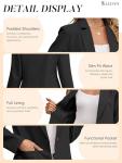 Lightweight Black Blazer with Pockets for Women