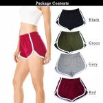 Cameway Women's Black Cotton Yoga Dance Shorts