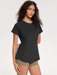 Loovoo Women's Short Sleeve Workout Tops - Black