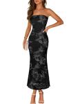 Floral Strapless Maxi Dress for Summer Events