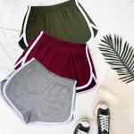 Cameway Women's Black Cotton Yoga Dance Shorts