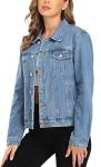 MISS MOLY Women's Trendy Denim Jacket with Pockets
