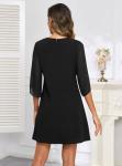 Floating Sleeve Black Cocktail Dress, Size L