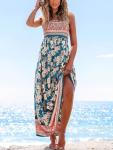 CUPSHE Floral Maxi Dress with Ruffled Straps