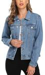 MISS MOLY Women's Trendy Denim Jacket with Pockets