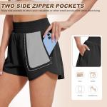 5 Pack Women's Athletic Workout Shorts with Pockets