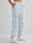 High Waisted Cinch Bottom Grey Sweatpants for Women
