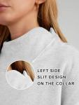 Oversized Roll Neck Hooded Sweatshirt for Women