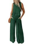 Dokotoo Women’s Dark Green 2-Piece Pants Set