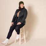 Black Packable Water Resistant Puffer Jacket for Women