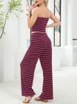 Summer Striped Two Piece Lounge Set for Women