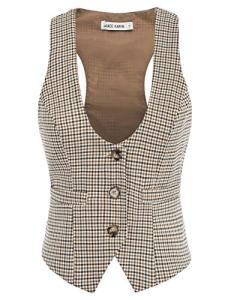 Grace Karin Women's Vintage Plaid Sleeveless Vest