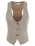 Grace Karin Women's Vintage Plaid Sleeveless Vest