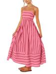 Chouyatou Women's Watermelon Striped Maxi Dress