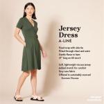 Polka Dot Faux-Wrap Dress for Women, Black, XL