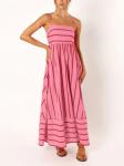 Chouyatou Women's Watermelon Striped Maxi Dress