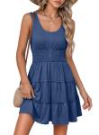 Dokotoo Women’s Blue Sleeveless Summer Sundress
