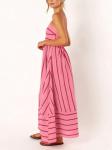 Chouyatou Women's Watermelon Striped Maxi Dress