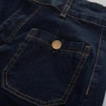 High Waisted Dark Denim Jean Skirt with Belt