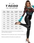 Tagoo Women's High Waisted Faux Leather Leggings