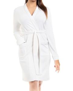NY Threads Women's Lightweight Waffle Bathrobe, White
