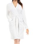 NY Threads Women's Lightweight Waffle Bathrobe, White