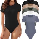 5-Pack Women’s Short Sleeve Casual Bodysuits