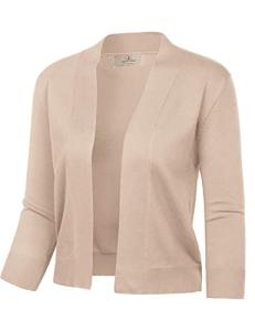 Grace Karin 3/4 Sleeve Knit Cropped Cardigan
